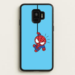Blue Hanging Spider Hero  - Marvel Phone Case for Galaxy S9