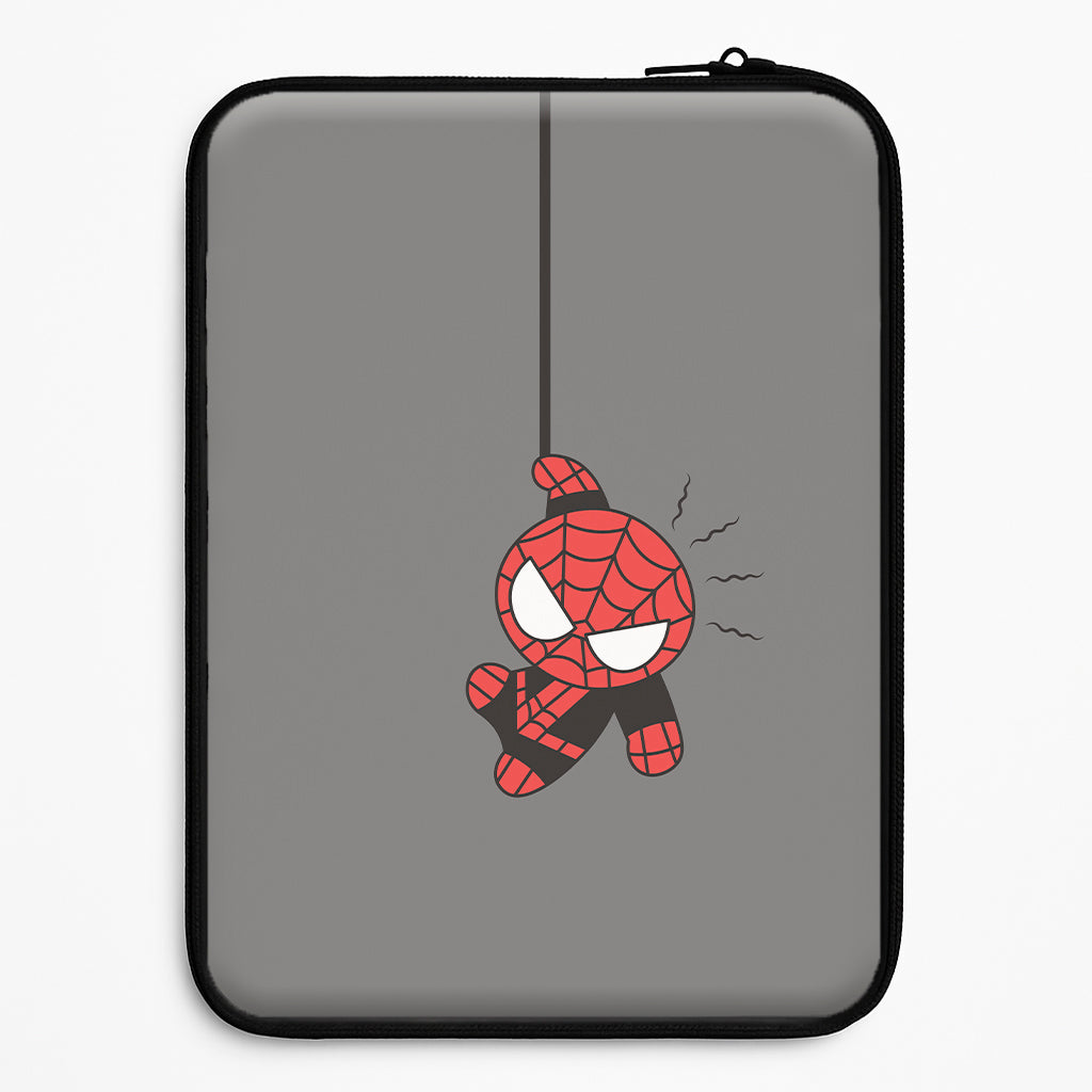 Gray Hanging Spider Hero Laptop Sleeve