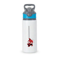 Gray Hanging Spider Hero Active Water Bottle - Blue