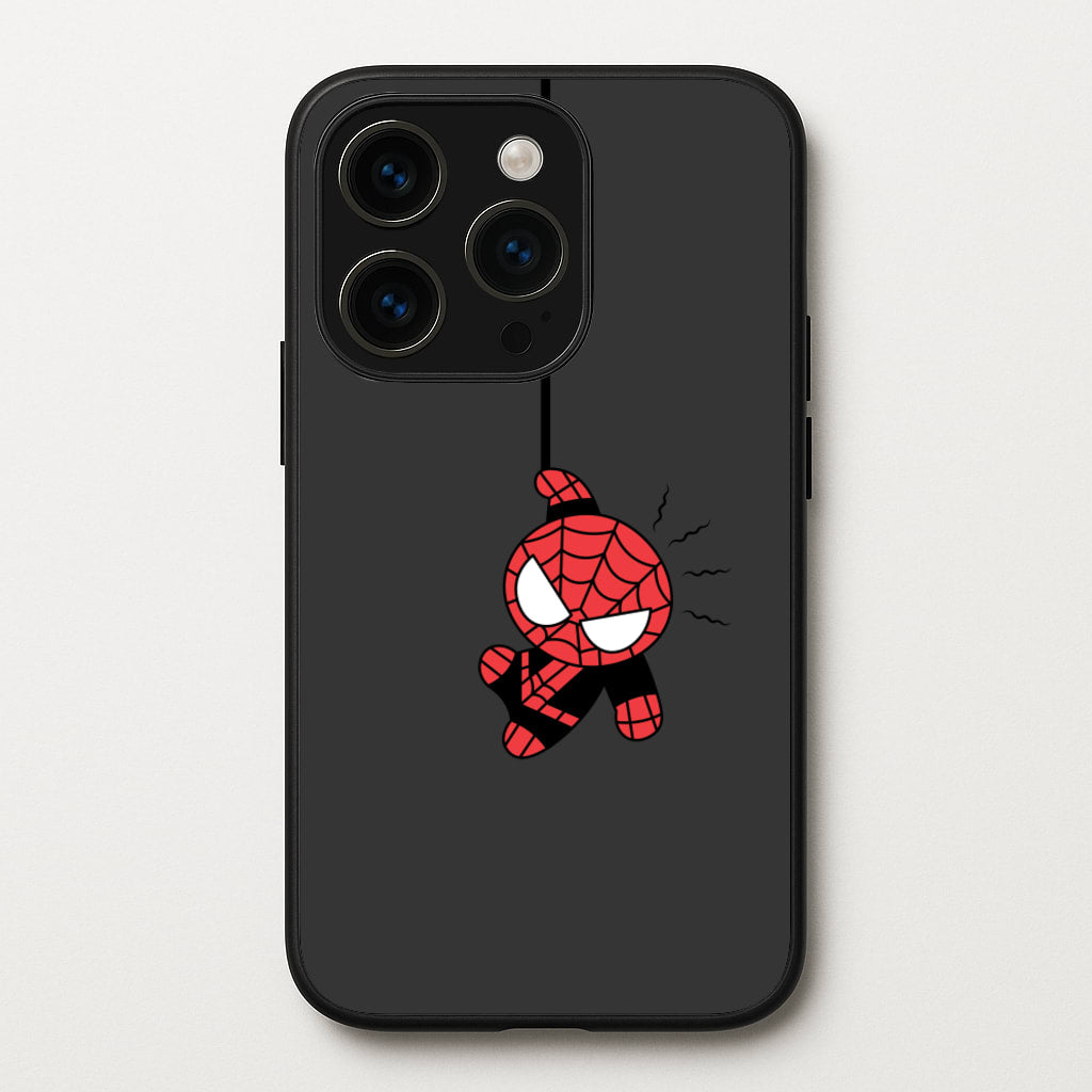 Gray Hanging Spider Hero  - Marvel Phone Case for iPhone 14 Pro