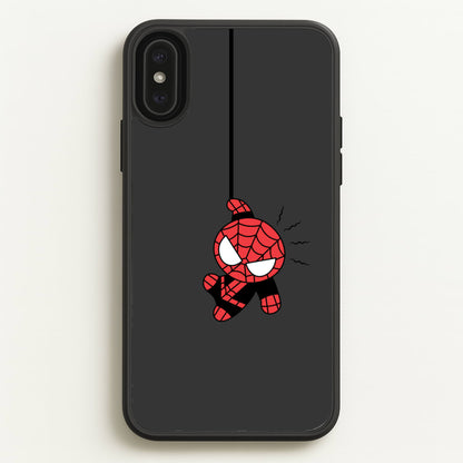 Gray Hanging Spider Hero  - Marvel Phone Case for iPhone XS Max