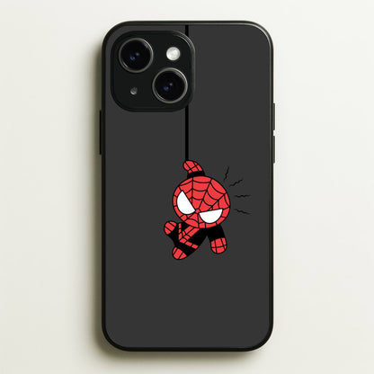 Gray Hanging Spider Hero  - Marvel Phone Case for iPhone 14 Plus