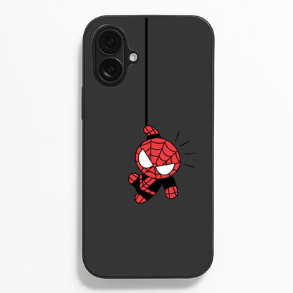 Gray Hanging Spider Hero  - Marvel Phone Case for iPhone 16 Plus