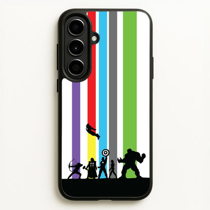 Superhero Team Silhouette  - Marvel Phone Case for Galaxy A56