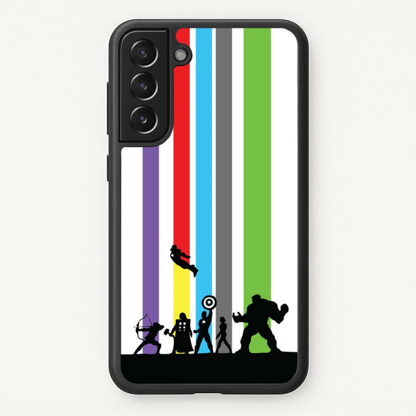 Superhero Team Silhouette  - Marvel Phone Case for Galaxy S22