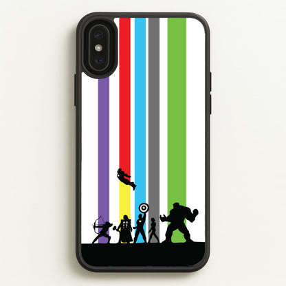 Superhero Team Silhouette  - Marvel Phone Case for iPhone XS Max