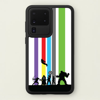 Superhero Team Silhouette  - Marvel Phone Case for Galaxy S20 Ultra