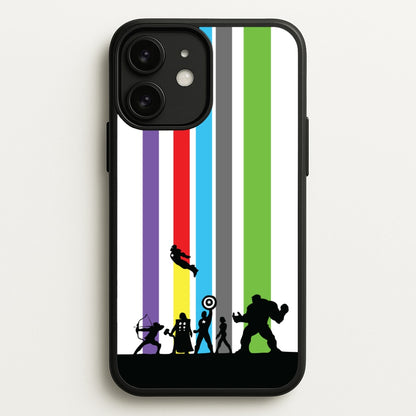 Superhero Team Silhouette  - Marvel Phone Case for iPhone 11