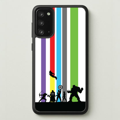 Superhero Team Silhouette  - Marvel Phone Case for Galaxy Note 20