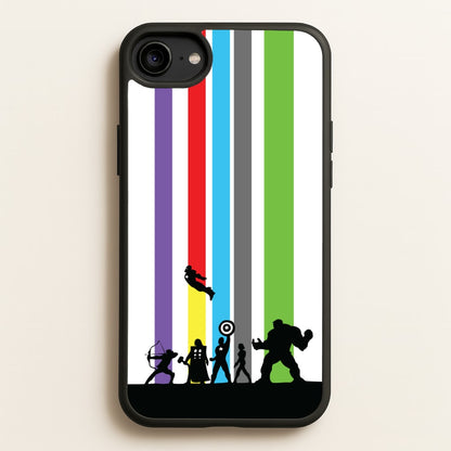 Superhero Team Silhouette  - Marvel Phone Case for iPhone 6 / 7 / 8 / SE