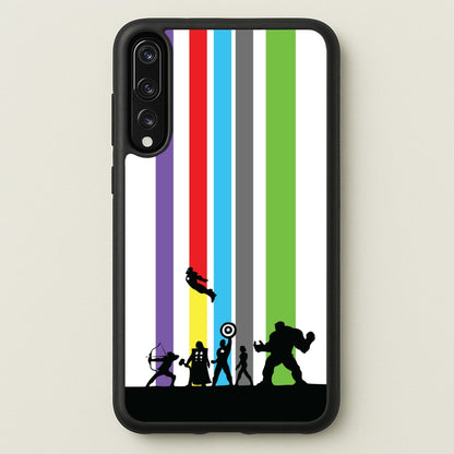 Superhero Team Silhouette  - Marvel Phone Case for Huawei P20 Pro