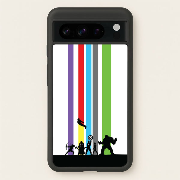 Superhero Team Silhouette  - Marvel Phone Case for Google Pixel 8 Pro