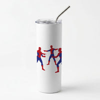 Spider Hero Pointing Meme Skinny Tumbler