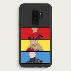 Superhero Team Red, Yellow And Blue  - Marvel Phone Case for Galaxy S9 Plus