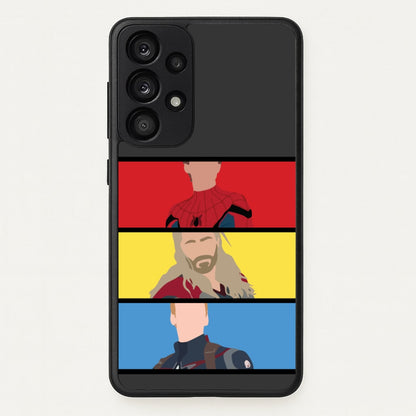 Superhero Team Red, Yellow And Blue  - Marvel Phone Case for Galaxy A53