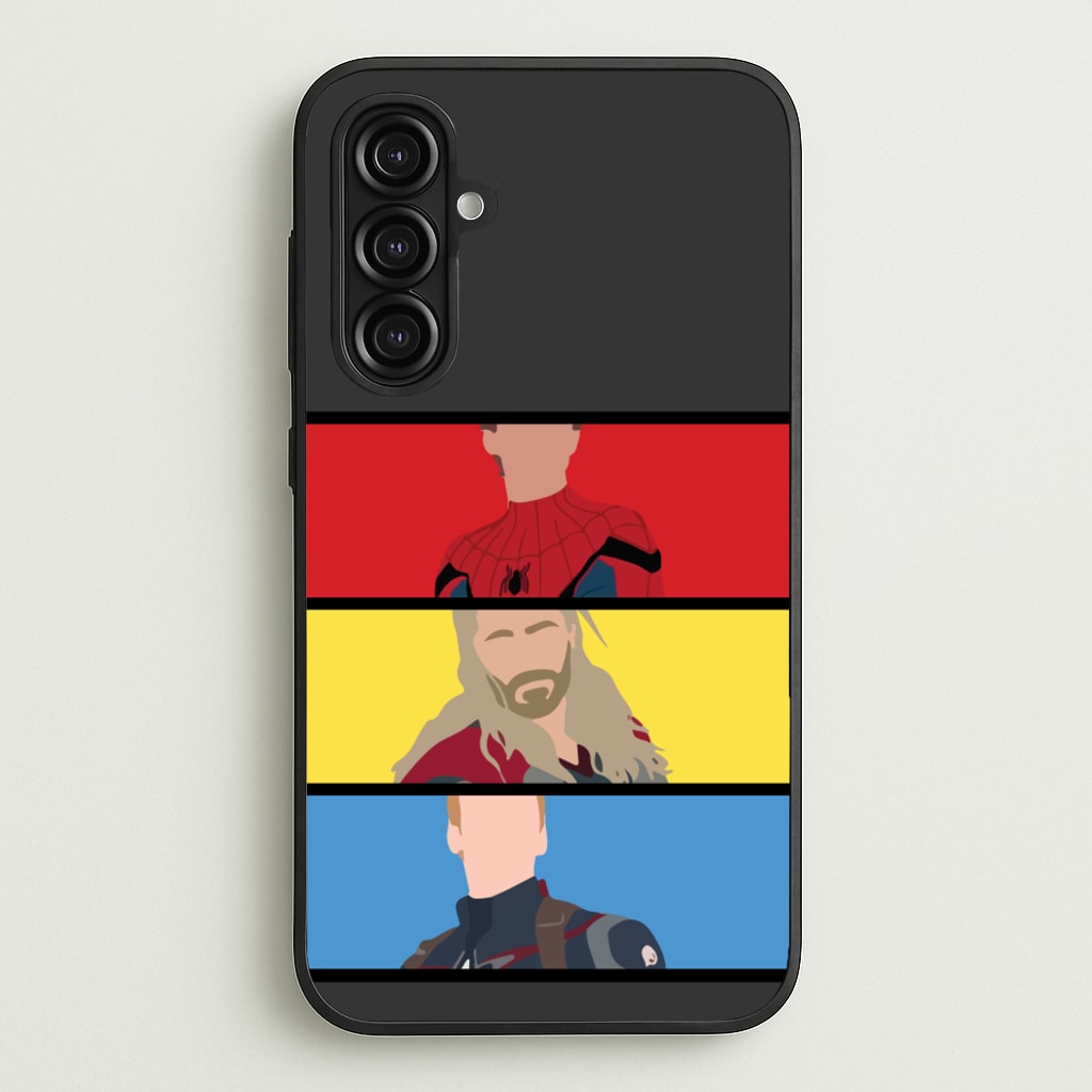 Superhero Team Red, Yellow And Blue  - Marvel Phone Case for Galaxy A16