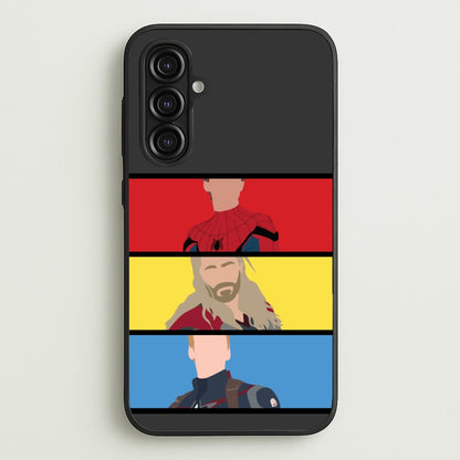 Superhero Team Red, Yellow And Blue  - Marvel Phone Case for Galaxy A16