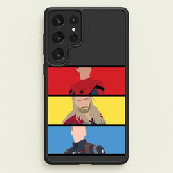Superhero Team Red, Yellow And Blue  - Marvel Phone Case for Galaxy S23 Ultra