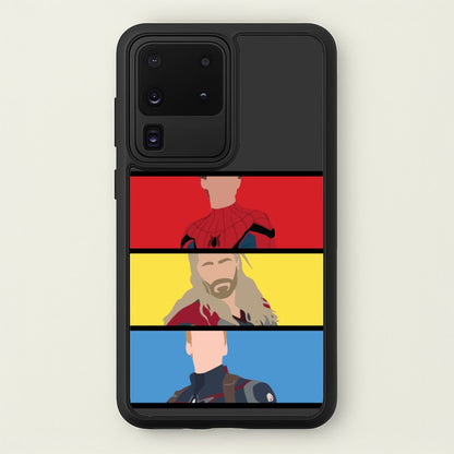 Superhero Team Red, Yellow And Blue  - Marvel Phone Case for Galaxy S20 Ultra