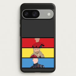 Superhero Team Red, Yellow And Blue  - Marvel Phone Case for Google Pixel 9 / 9 Pro