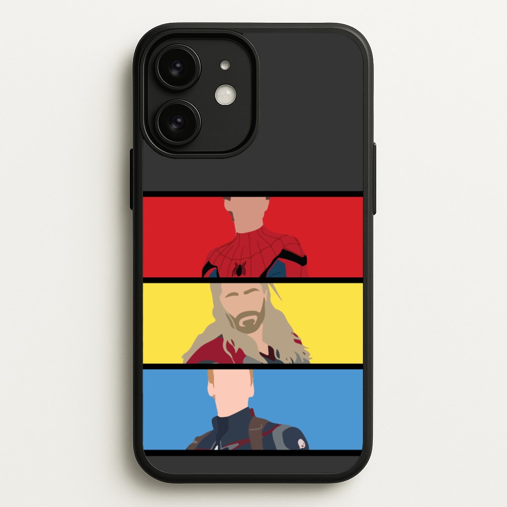 Superhero Team Red, Yellow And Blue  - Marvel Phone Case for iPhone 11