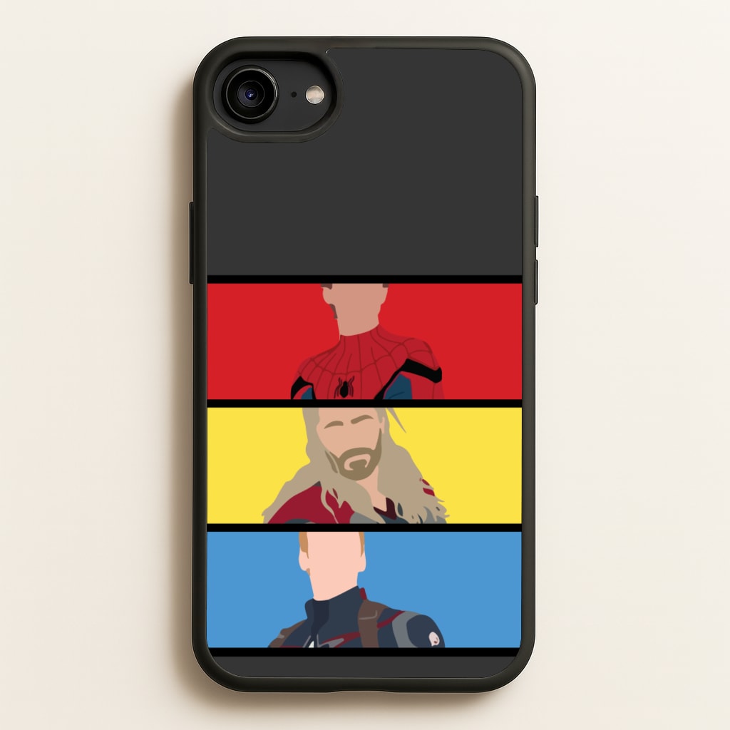 Superhero Team Red, Yellow And Blue  - Marvel Phone Case for iPhone 6 / 7 / 8 / SE
