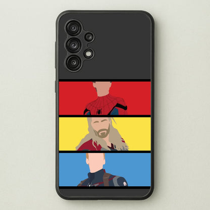 Superhero Team Red, Yellow And Blue  - Marvel Phone Case for Galaxy A13