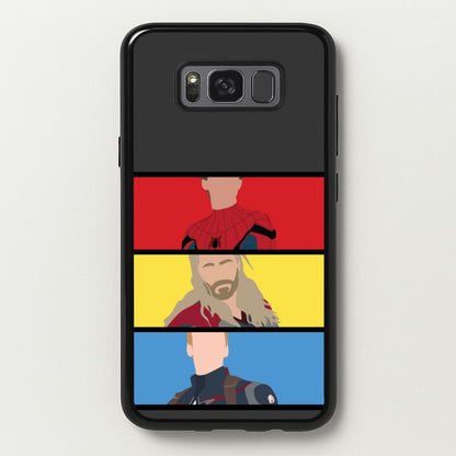 Superhero Team Red, Yellow And Blue  - Marvel Phone Case for Galaxy S8 Plus