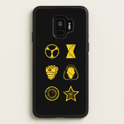 Antihero Symbols  - Thunderbolts Phone Case for Galaxy S9