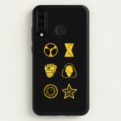 Antihero Symbols  - Thunderbolts Phone Case for Huawei P30 Lite
