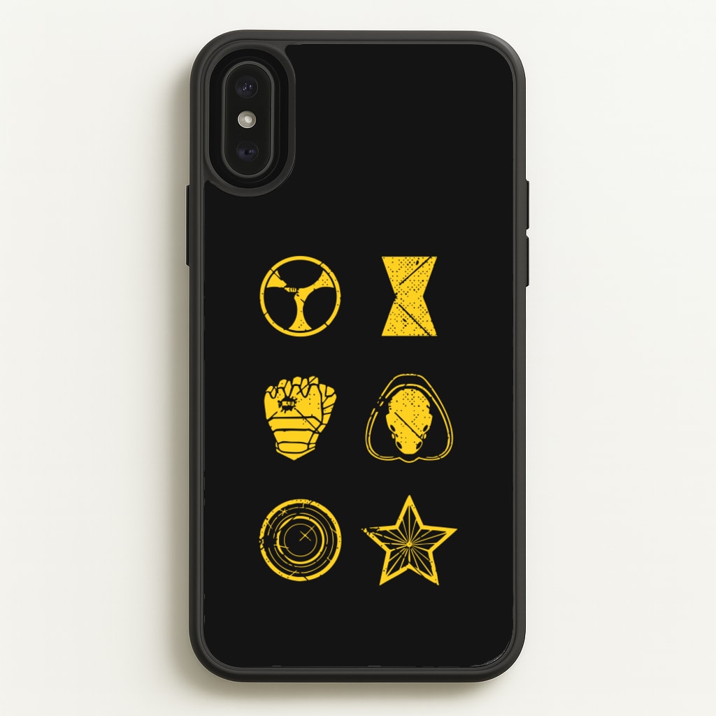 Antihero Symbols  - Thunderbolts Phone Case for iPhone XS Max