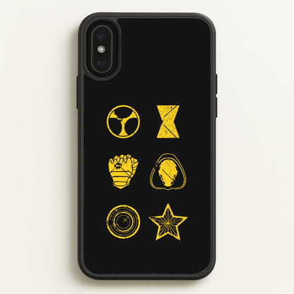 Antihero Symbols  - Thunderbolts Phone Case for iPhone XS Max