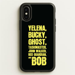 Antiheroes List  - Thunderbolts Phone Case for iPhone X / XS
