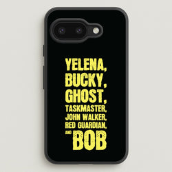 Antiheroes List  - Thunderbolts Phone Case for Google Pixel 9a