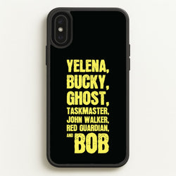 Antiheroes List  - Thunderbolts Phone Case for iPhone XS Max