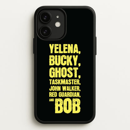Antiheroes List  - Thunderbolts Phone Case for iPhone 11