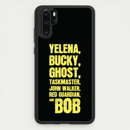 Antiheroes List  - Thunderbolts Phone Case for Huawei P30 Pro