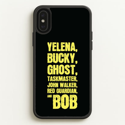 Antiheroes List  - Thunderbolts Phone Case for iPhone XS Max