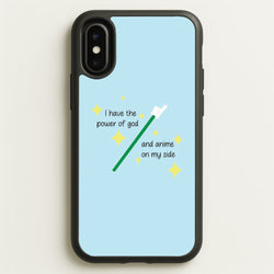 I Have The Power Of God And Anime On My Side - Memes  - Memes Phone Case for iPhone X / XS