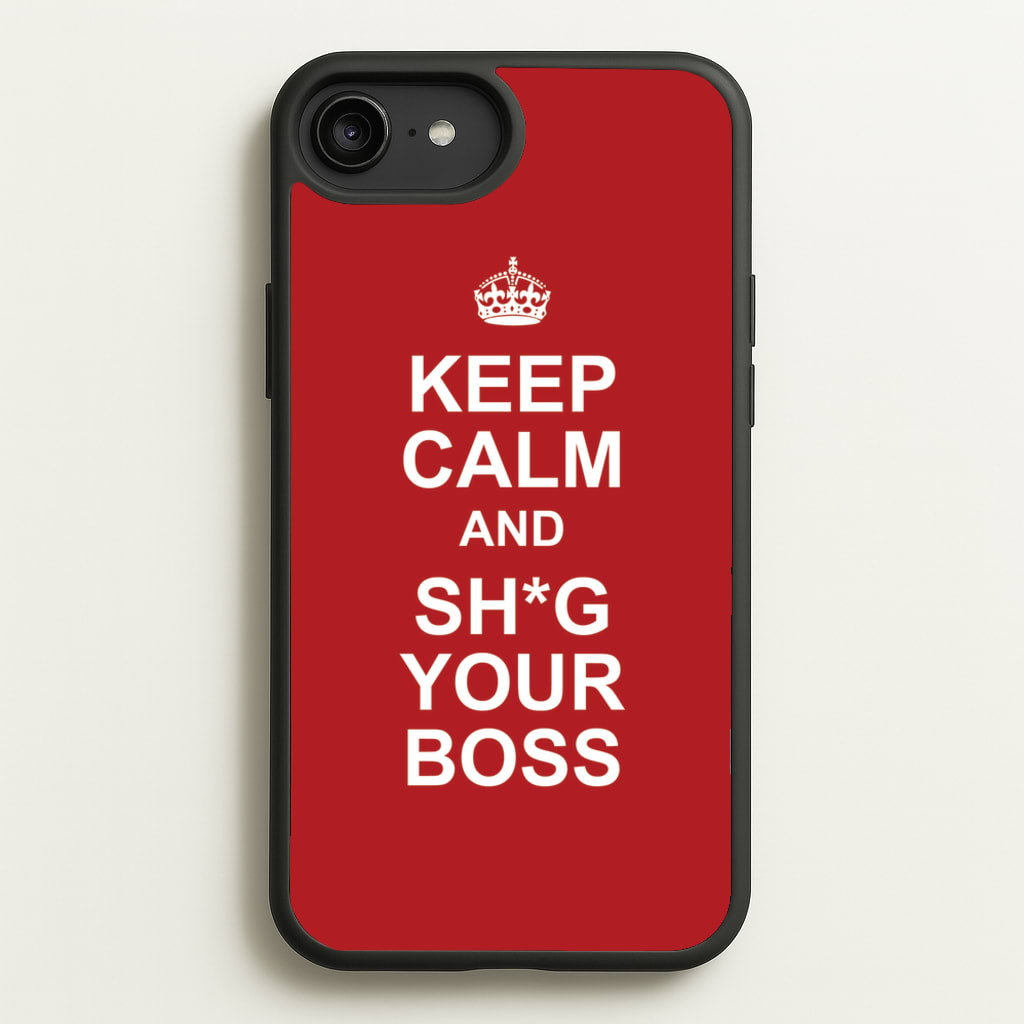 Keep Calm With Your Boss  - TikTok Trends Phone Case for iPhone 6 Plus / 7 Plus / 8 Plus