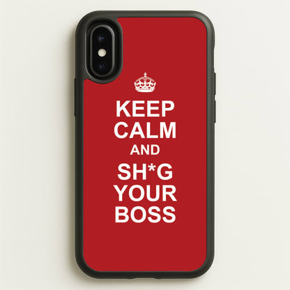 Keep Calm With Your Boss  - TikTok Trends Phone Case for iPhone X / XS