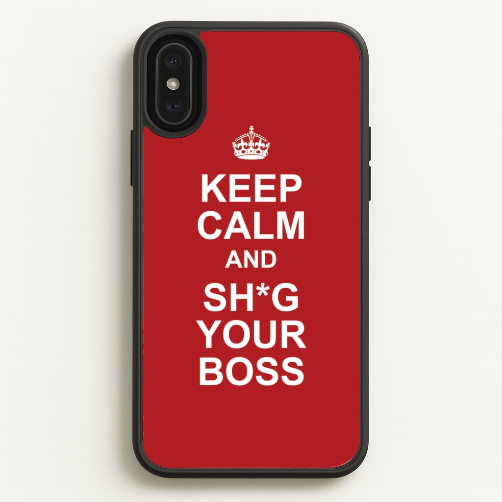 Keep Calm With Your Boss  - TikTok Trends Phone Case for iPhone XS Max
