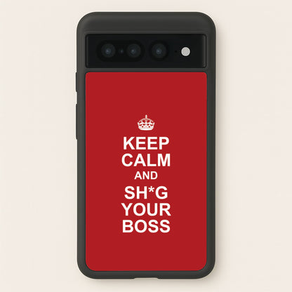 Keep Calm With Your Boss  - TikTok Trends Phone Case for Google Pixel 7 Pro