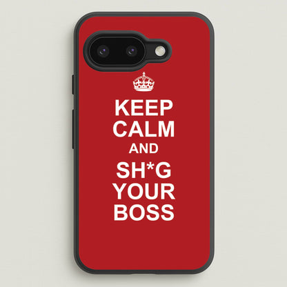 Keep Calm With Your Boss  - TikTok Trends Phone Case for Google Pixel 9a