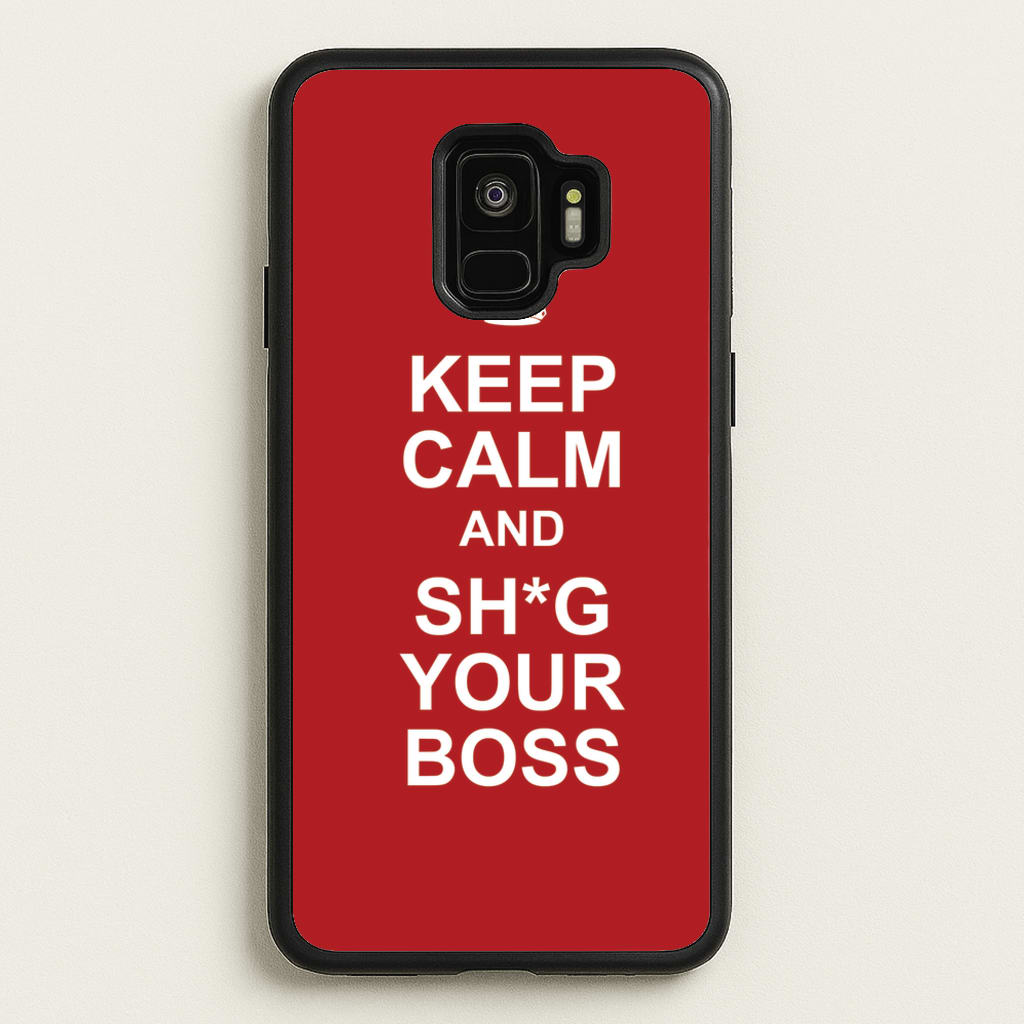 Keep Calm With Your Boss  - TikTok Trends Phone Case for Galaxy S9