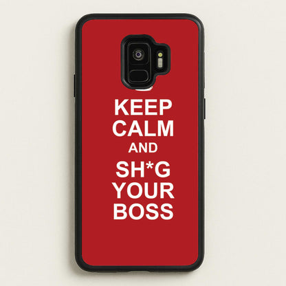 Keep Calm With Your Boss  - TikTok Trends Phone Case for Galaxy S9