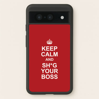 Keep Calm With Your Boss  - TikTok Trends Phone Case for Google Pixel 8