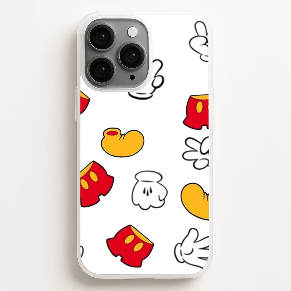 Mouse Gloves, Shorts and Shoes Phone Case
