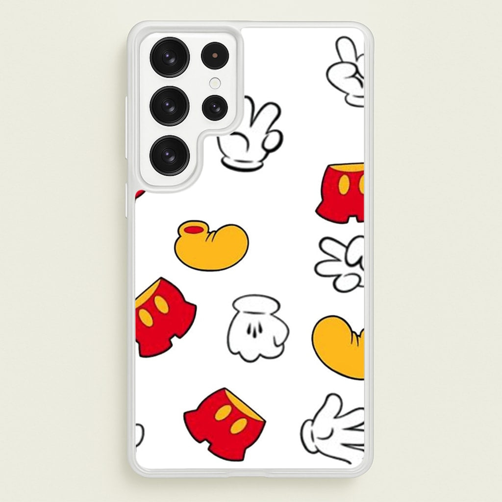 Mouse Gloves, Shorts and Shoes  - Disney Phone Case for Galaxy S22 Ultra