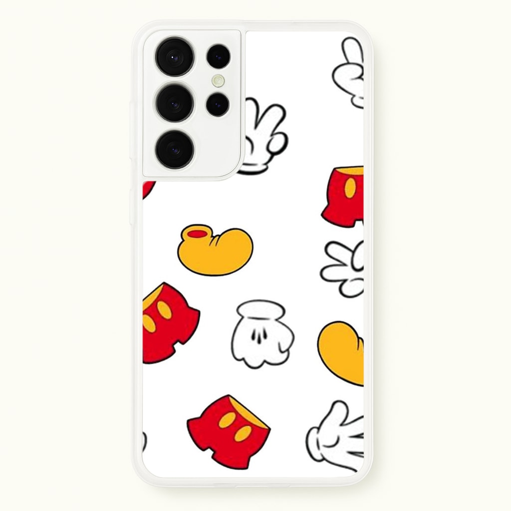 Mouse Gloves, Shorts and Shoes  - Disney Phone Case for Galaxy S21 Ultra